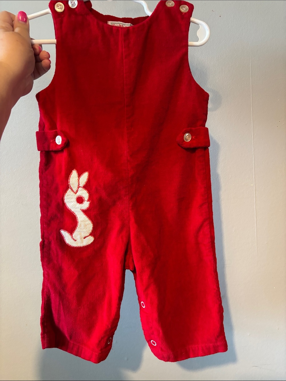 Vintage 70’s HealthTex Stantog Corduroy Romper.